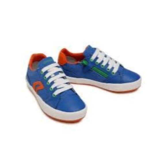 Geox Kids Blue/Orange Sneakers, Size 3.5 - Picture 1 of 7